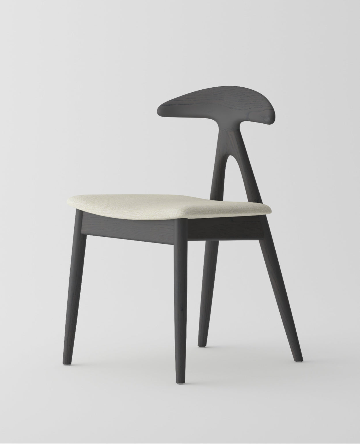 Forma Dining Chair – Sculpted Comfort in Architectural Form - Matte Black