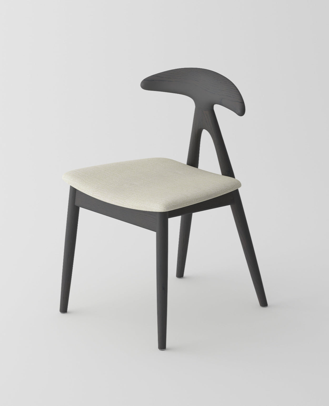 Forma Dining Chair – Sculpted Comfort in Architectural Form - Matte Black