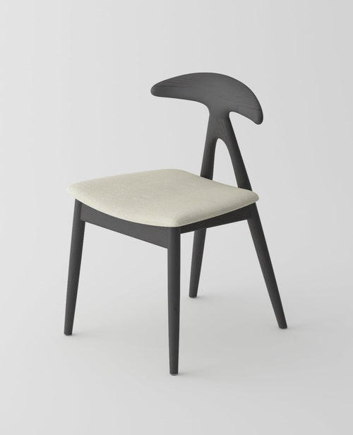 Forma Dining Chair – Sculpted Comfort in Architectural Form - Matte Black
