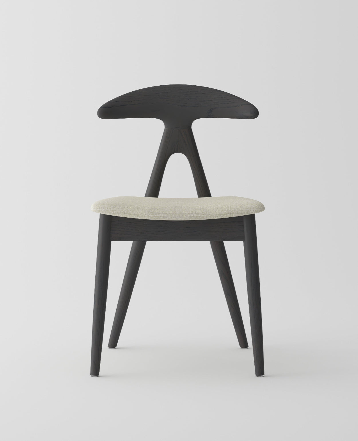 Forma Dining Chair – Sculpted Comfort in Architectural Form - Matte Black