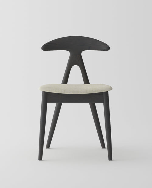 Forma Dining Chair – Sculpted Comfort in Architectural Form - Matte Black
