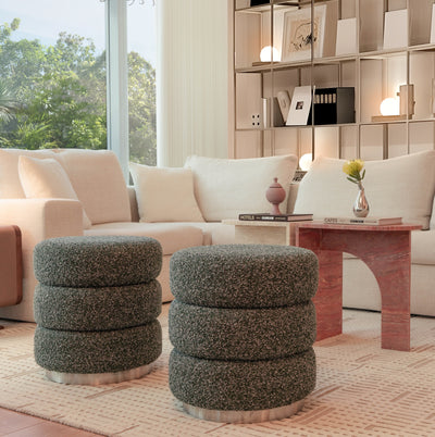 ARC Modular Travertine Coffee Table – Rosso & Ivory