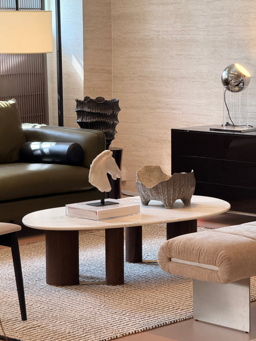 Eden Marble Coffee Table - White Jade Marble