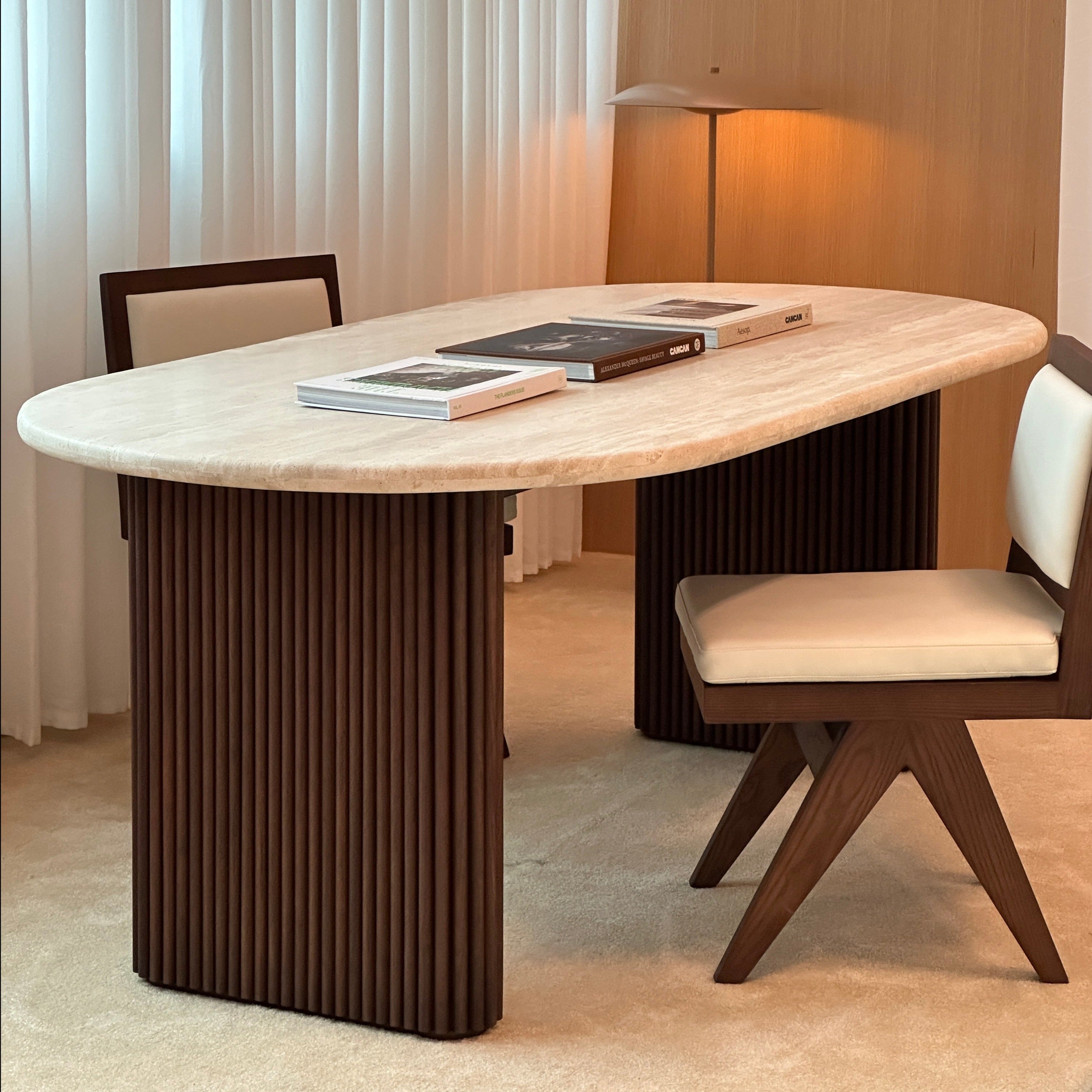 Travertine Dining Series – cancanfurnishings.com