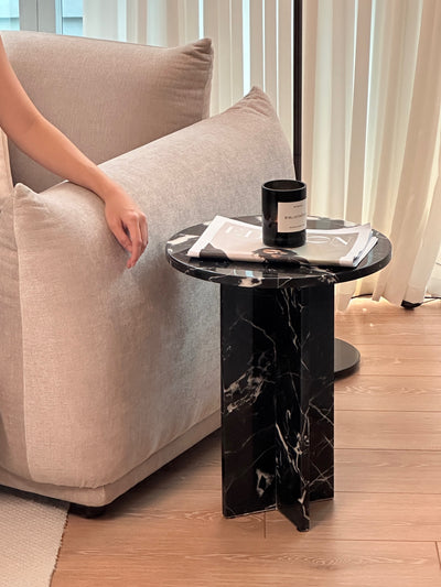 Laurent Natural Marble Side Table (3 colours)