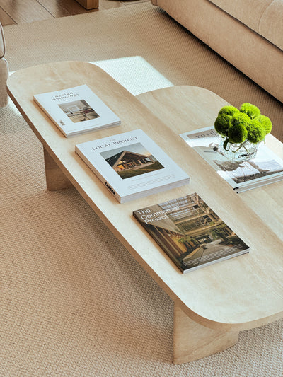 Forma Travertine Coffee Table - Nesting Pair