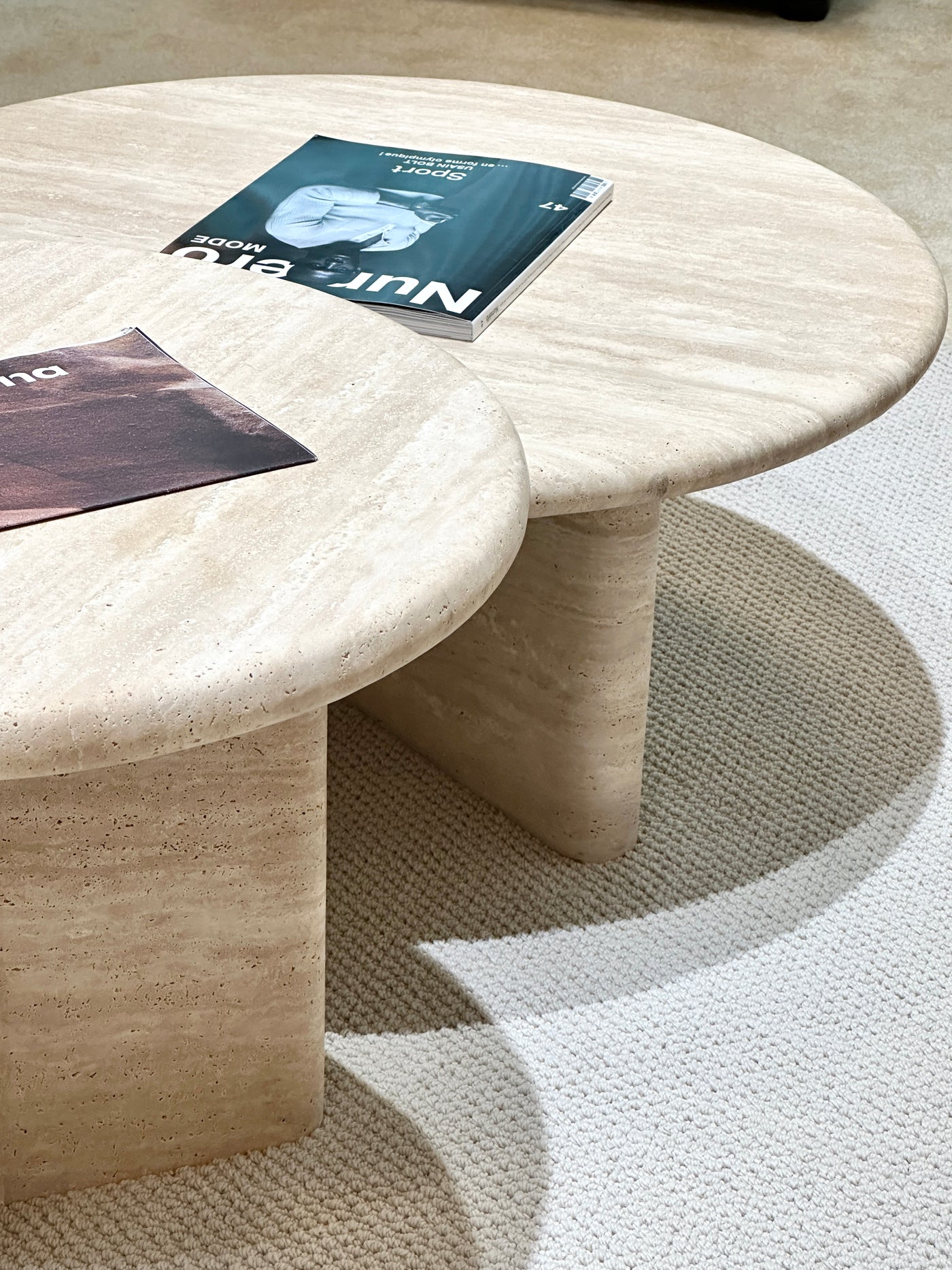 [NEW] Flair Travertine Coffee Table - Petit