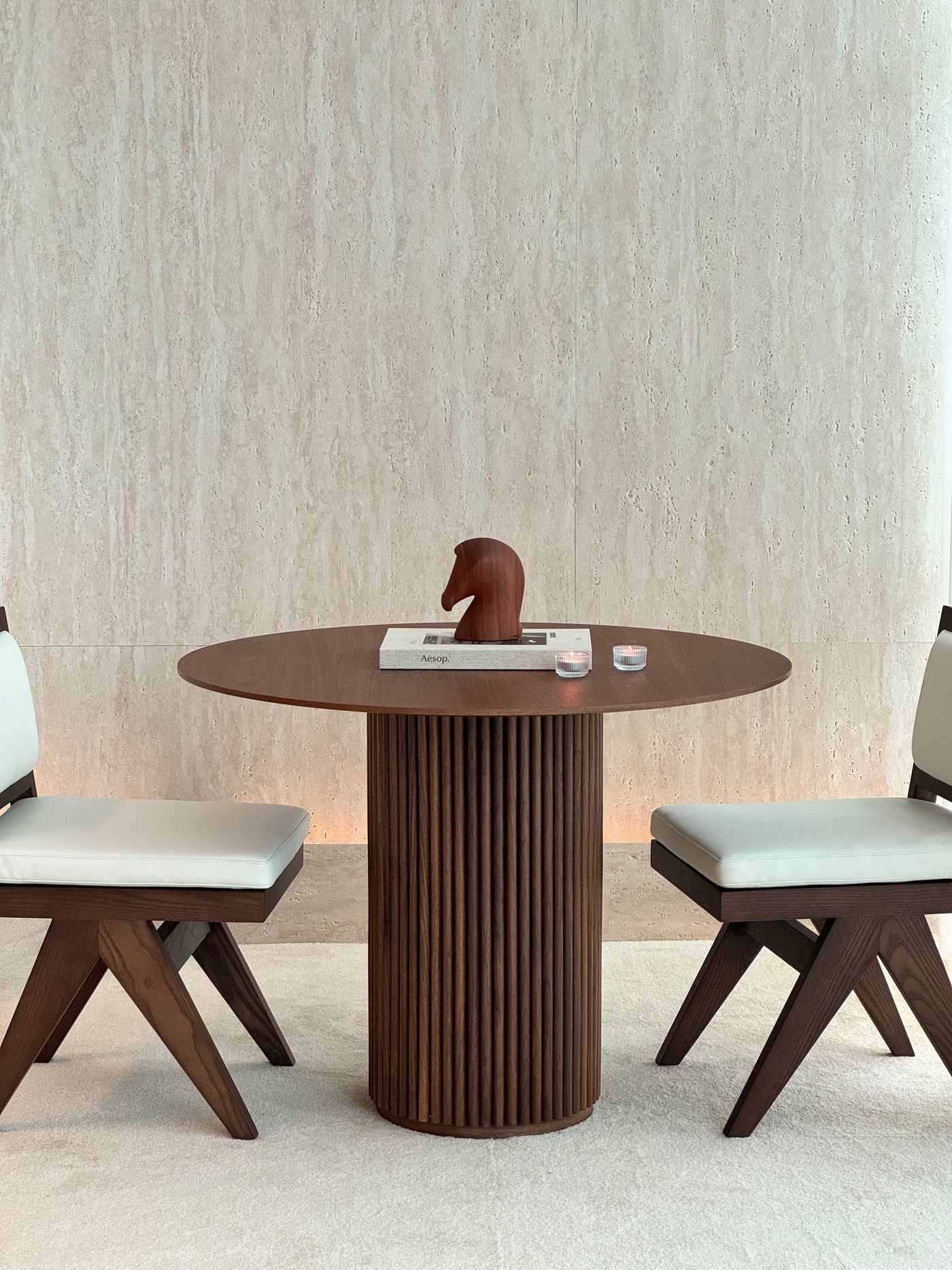 Gemma Round Dining Table (Walnut)