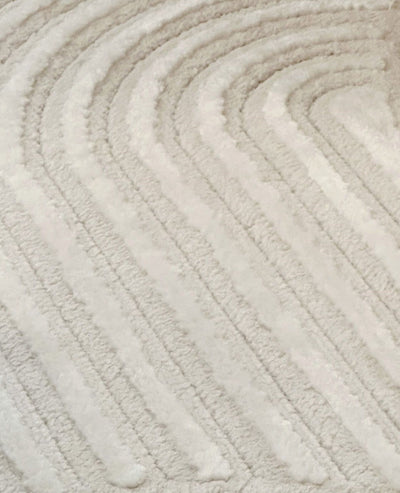 [NEW] Chloe Arc Pattern Rug - Chantilly White