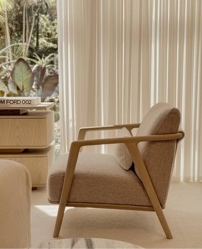 [NEW] Connor Lounge Chair - Whitewash Frame