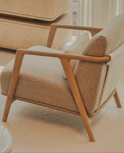 Connor Lounge Chair - Whitewash Frame
