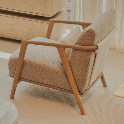 Connor Lounge Chair – Refined Comfort in Sculpted Wood