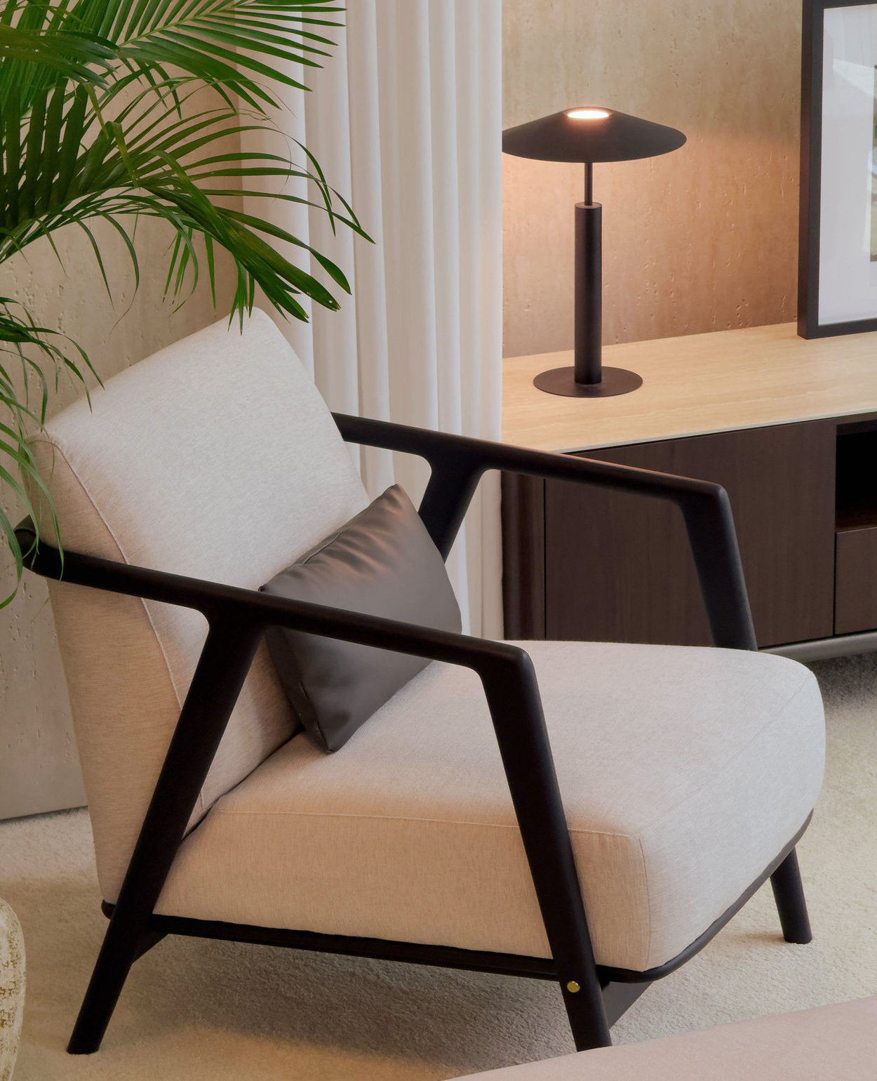 Connor Lounge Chair - Black Frame