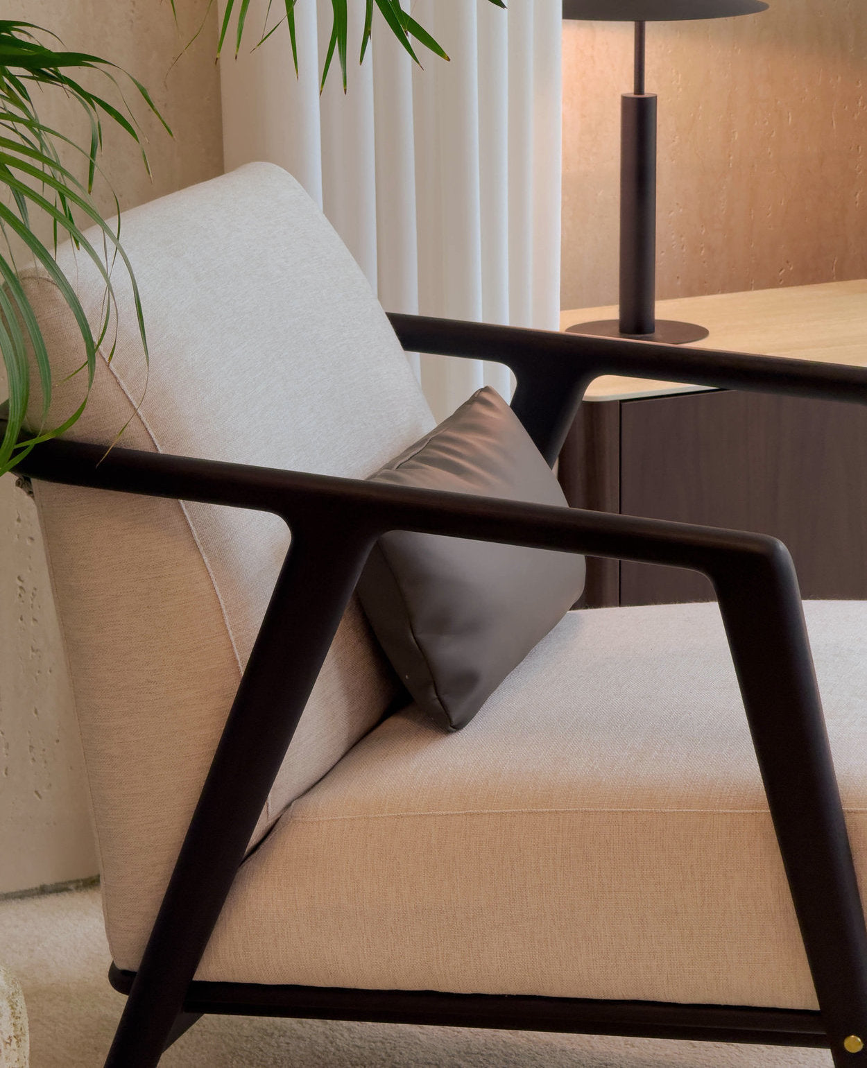 Connor Lounge Chair - Black Frame