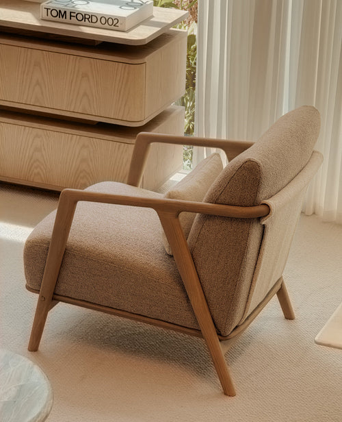 Connor Lounge Chair - Whitewash Frame