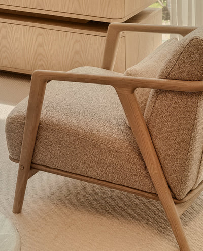 [NEW] Connor Lounge Chair - Whitewash Frame