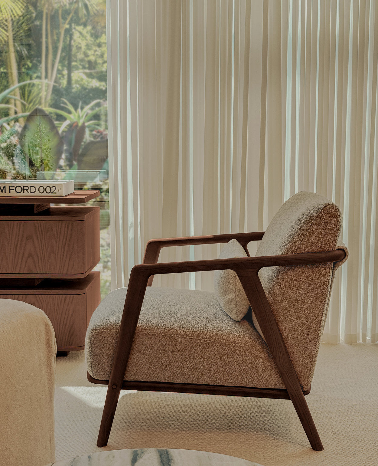 [NEW] Connor Lounge Chair - Walnut Frame