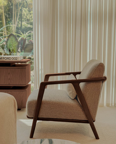 [NEW] Connor Lounge Chair - Walnut Frame