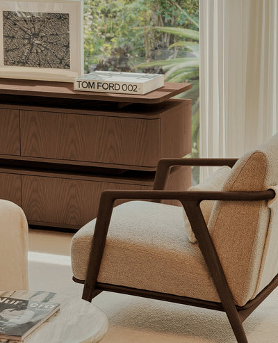 [NEW] Connor Lounge Chair - Walnut Frame