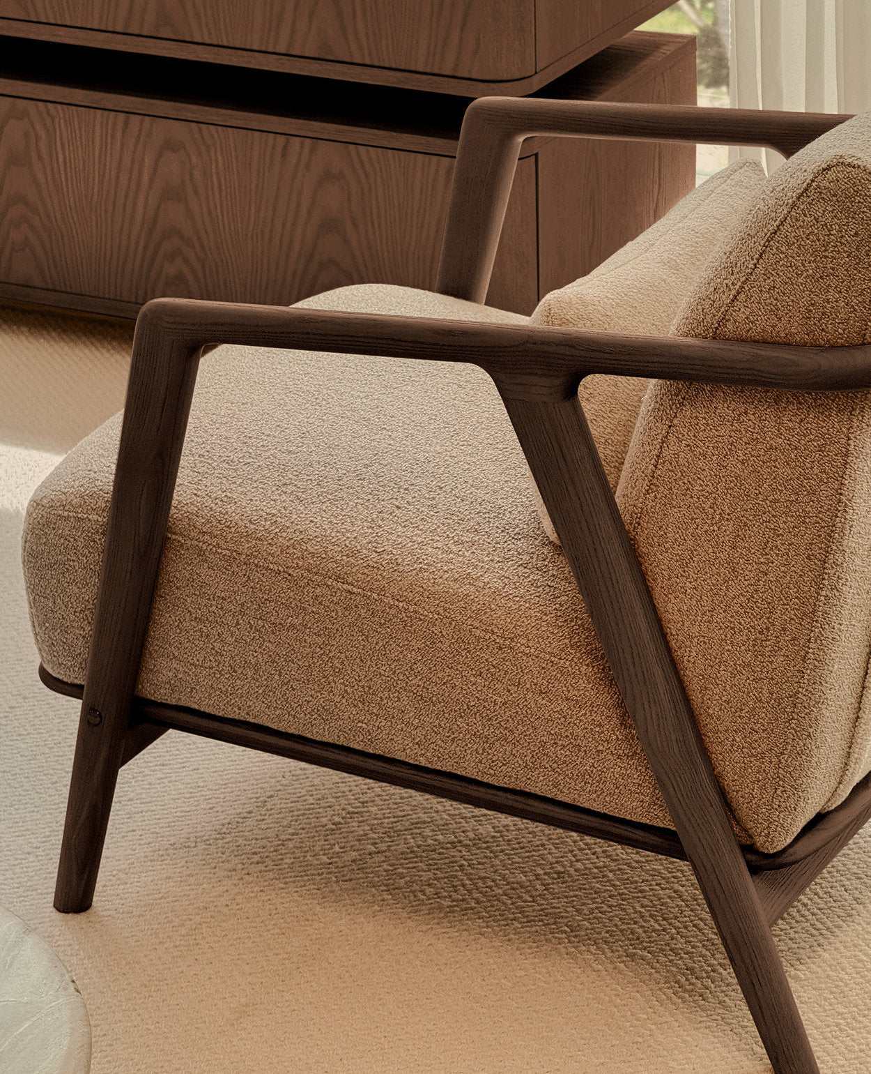 Connor Lounge Chair - Walnut Frame