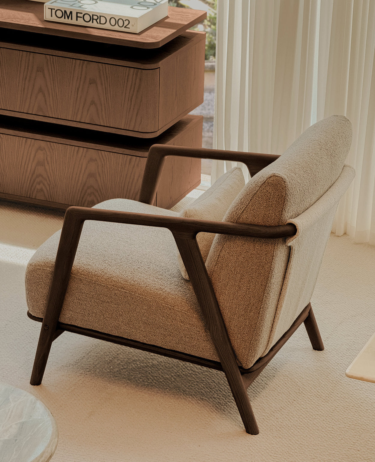 Connor Lounge Chair - Walnut Frame