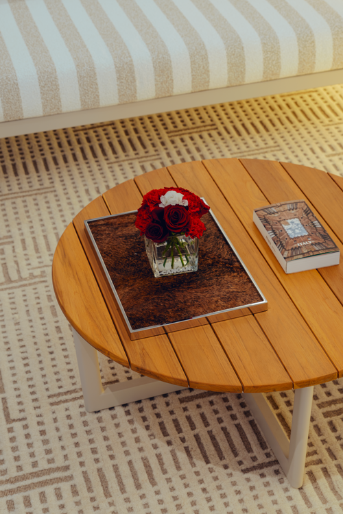 Nottos Outdoor Coffee Table — Weather-Resistant Teak & Aluminium Frame