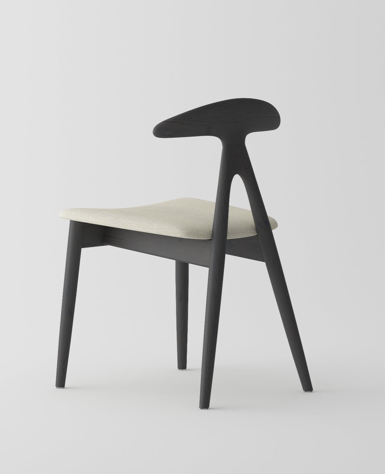 Forma Dining Chair – Sculpted Comfort in Architectural Form - Matte Black