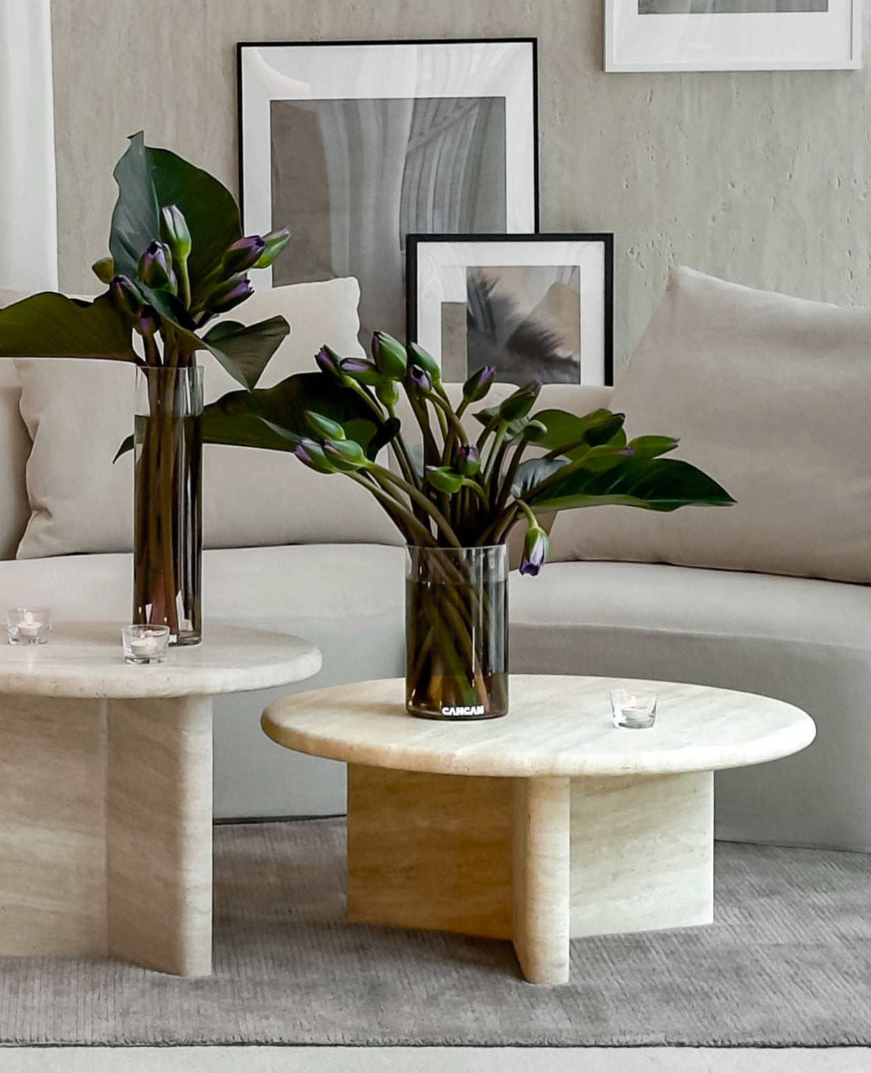 [NEW] Flair Travertine Coffee Table - Grande