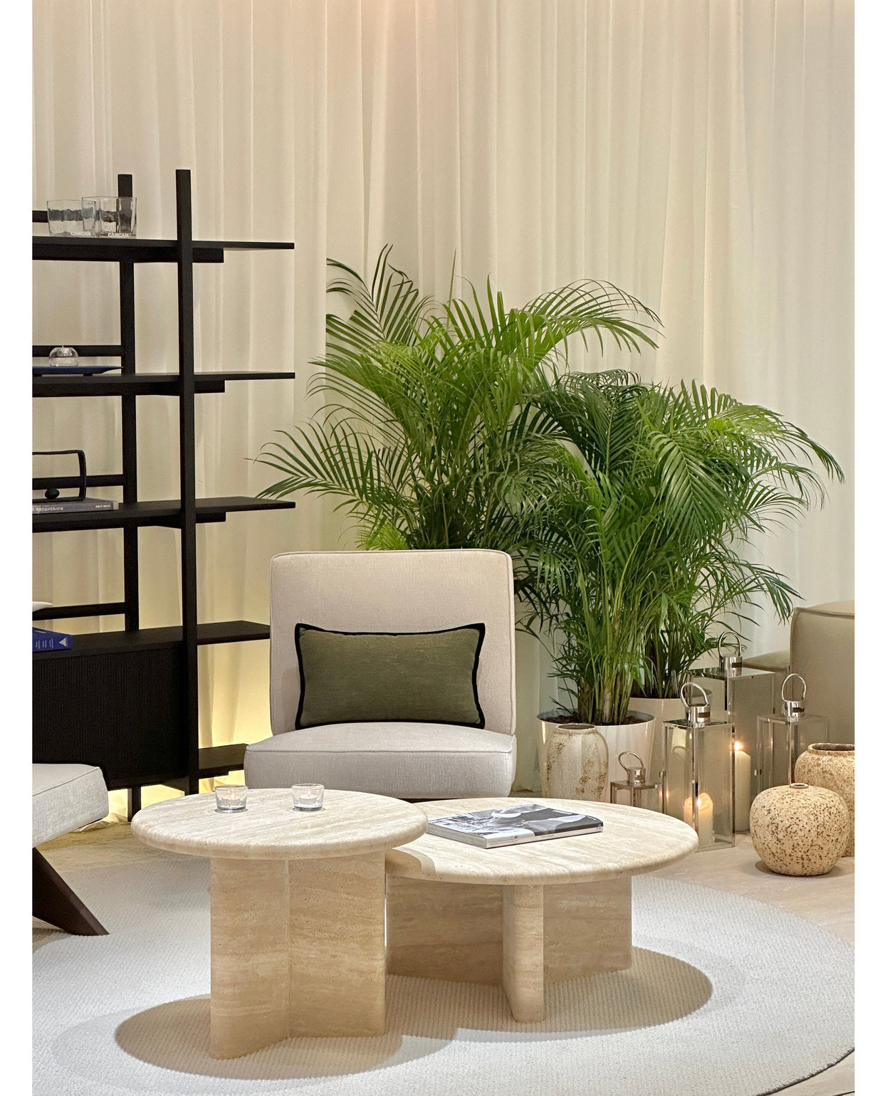 Flair Travertine Coffee Table - Nesting Pair