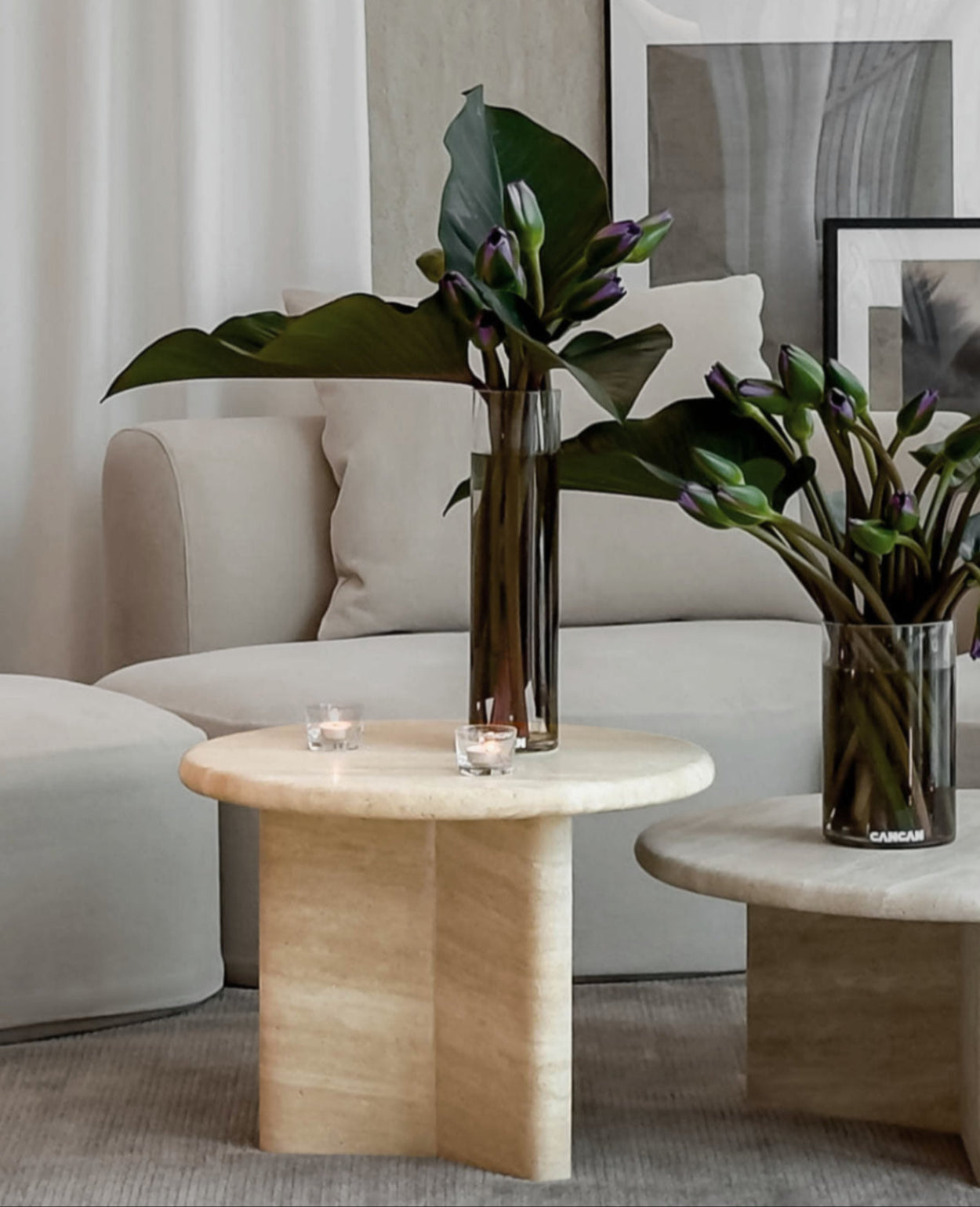 Flair Travertine Coffee Table - Petit