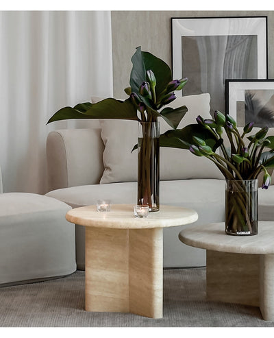 [NEW] Flair Travertine Coffee Table - Petit