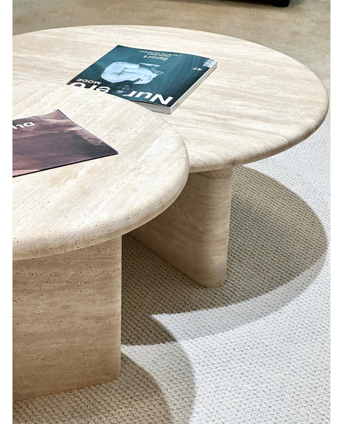 Flair Travertine Coffee Table - Grande