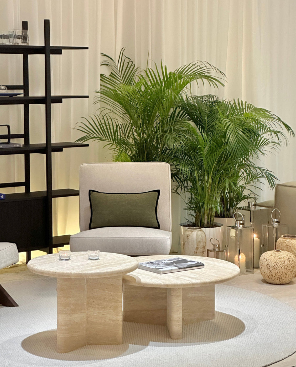 Flair Travertine Coffee Table - Grande