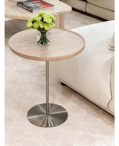 [NEW] Flansted Round Side Table (Whitewash Top)