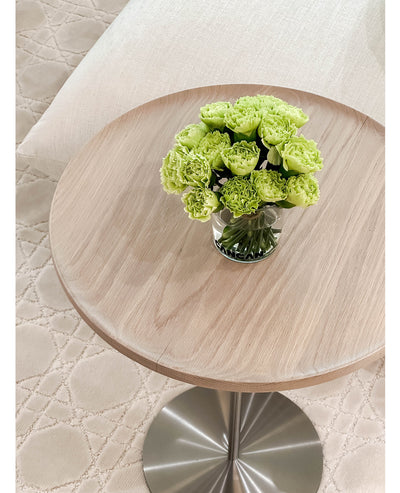 [NEW] Flansted Round Side Table (Whitewash Top)
