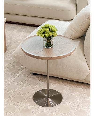 [NEW] Flansted Round Side Table (Whitewash Top)