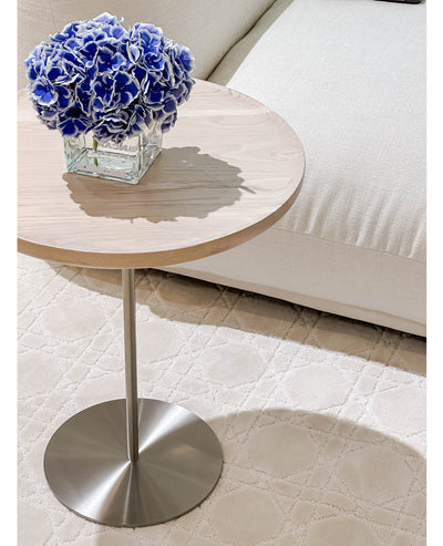 [NEW] Flansted Round Side Table (Whitewash Top)