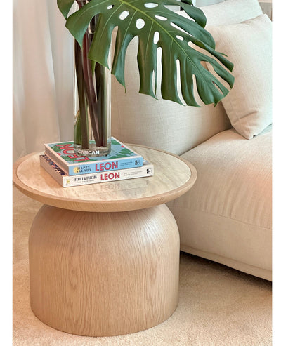 [NEW] Flintor Travertine Round Coffee Table
