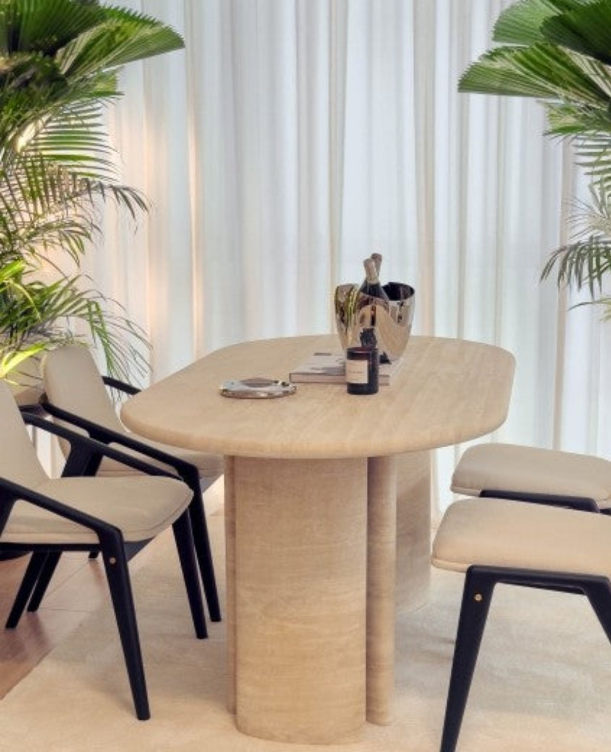 Ford Travertine Dining Table