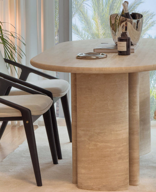 Ford Travertine Dining Table