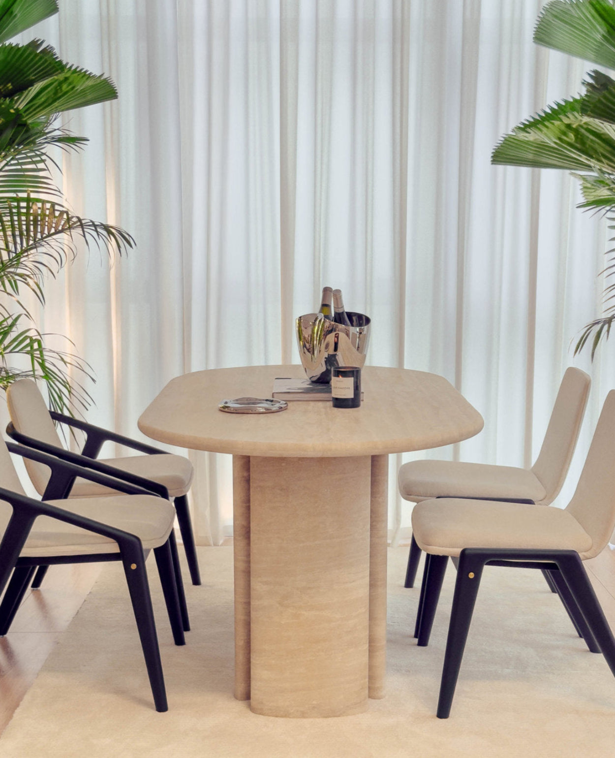 Ford Travertine Dining Table