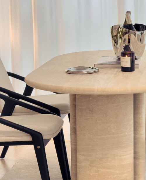 Ford Travertine Dining Table