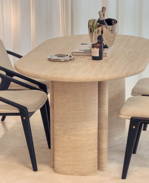 Ford Travertine Dining Table