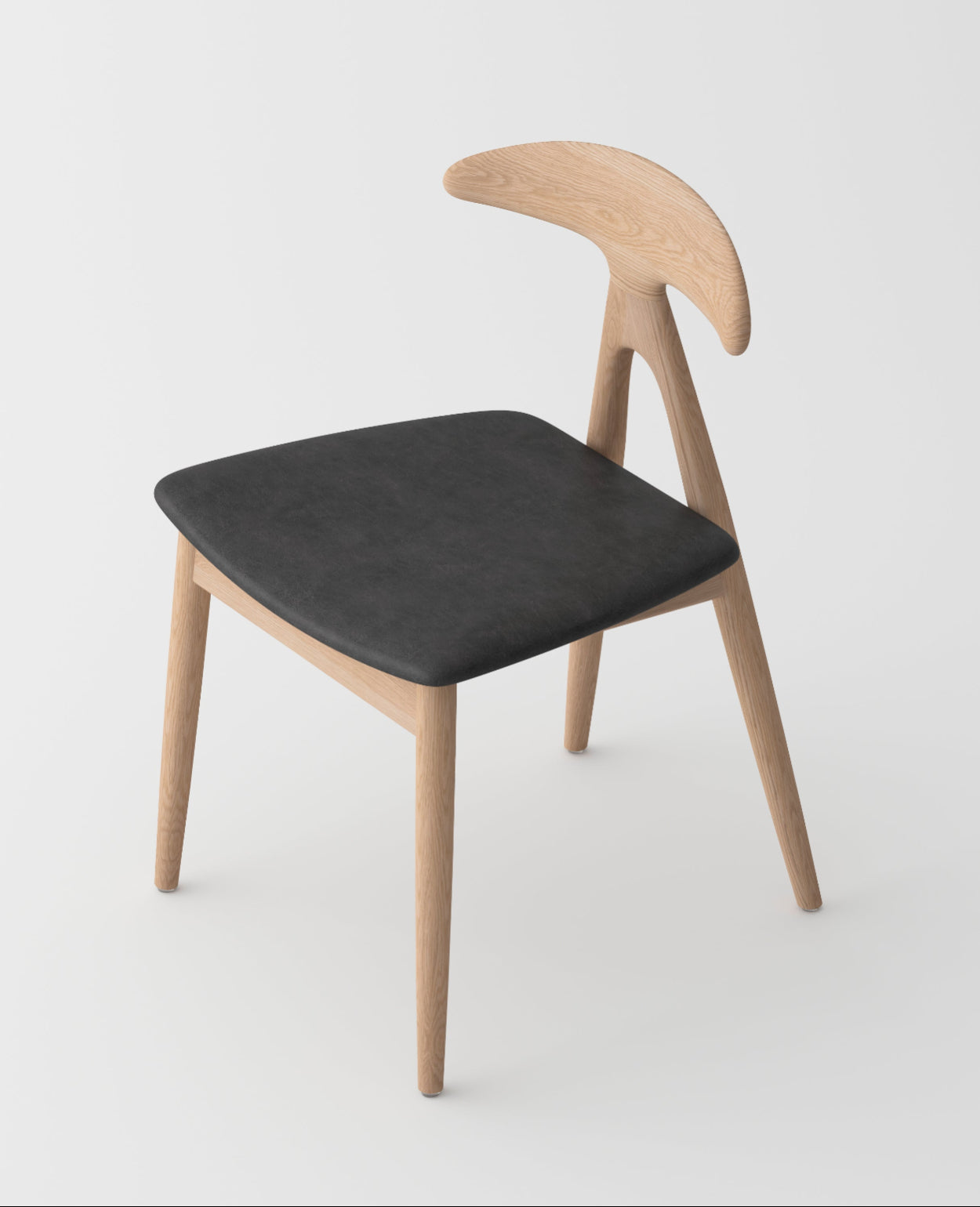 Forma Dining Chair – Sculpted Comfort in Architectural Form - Natural Oak