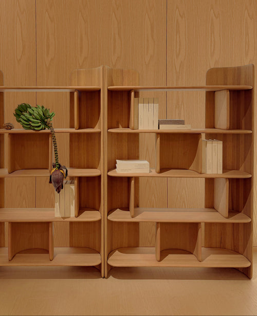 Forma Shelf – Sculptural Solid Oak Bookshelf for Timeless, Organized Living
