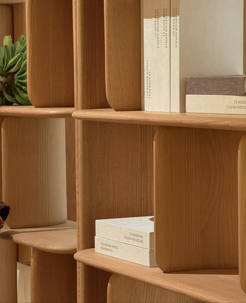 Forma Shelf – Sculptural Solid Oak Bookshelf for Timeless, Organized Living