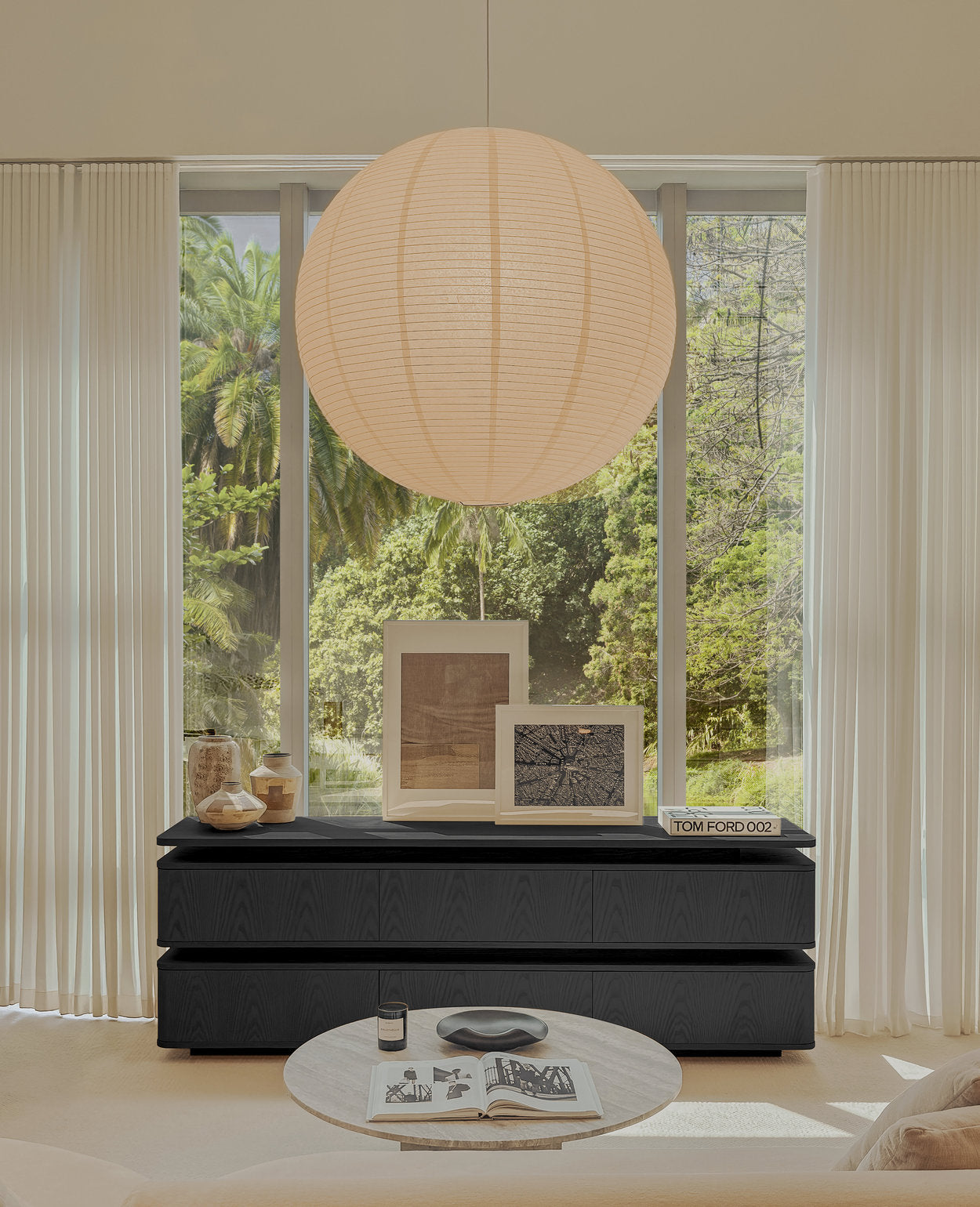 Forma Sideboard – Floating Wood Storage (Black)