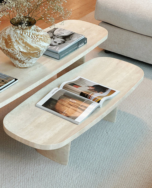 Forma Travertine Coffee Table - Petit