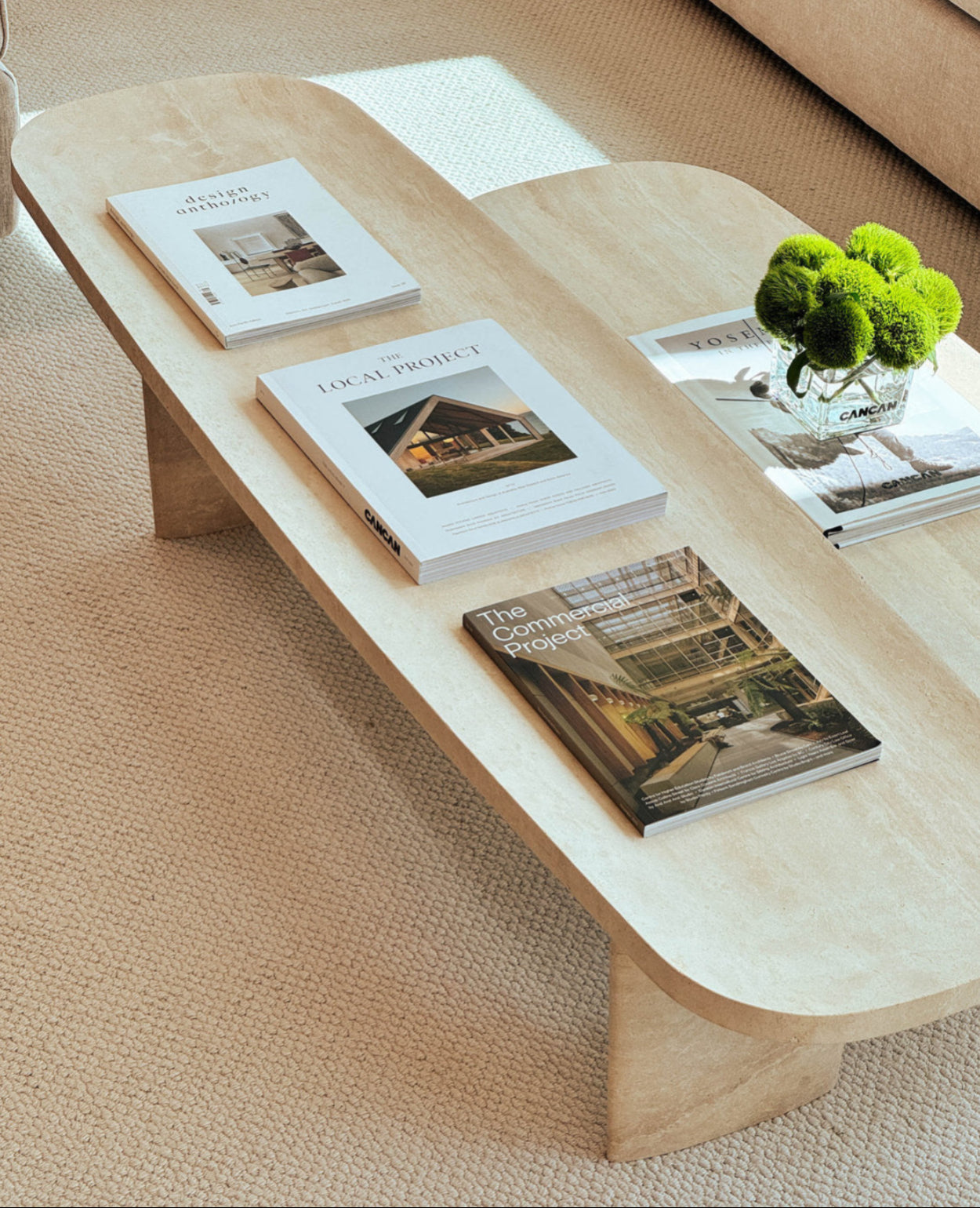 Forma Travertine Coffee Table - Grande