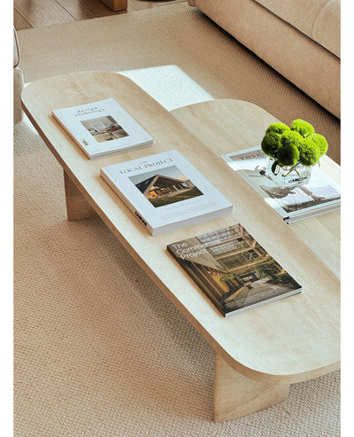 [NEW] Forma Travertine Coffee Table - Grande